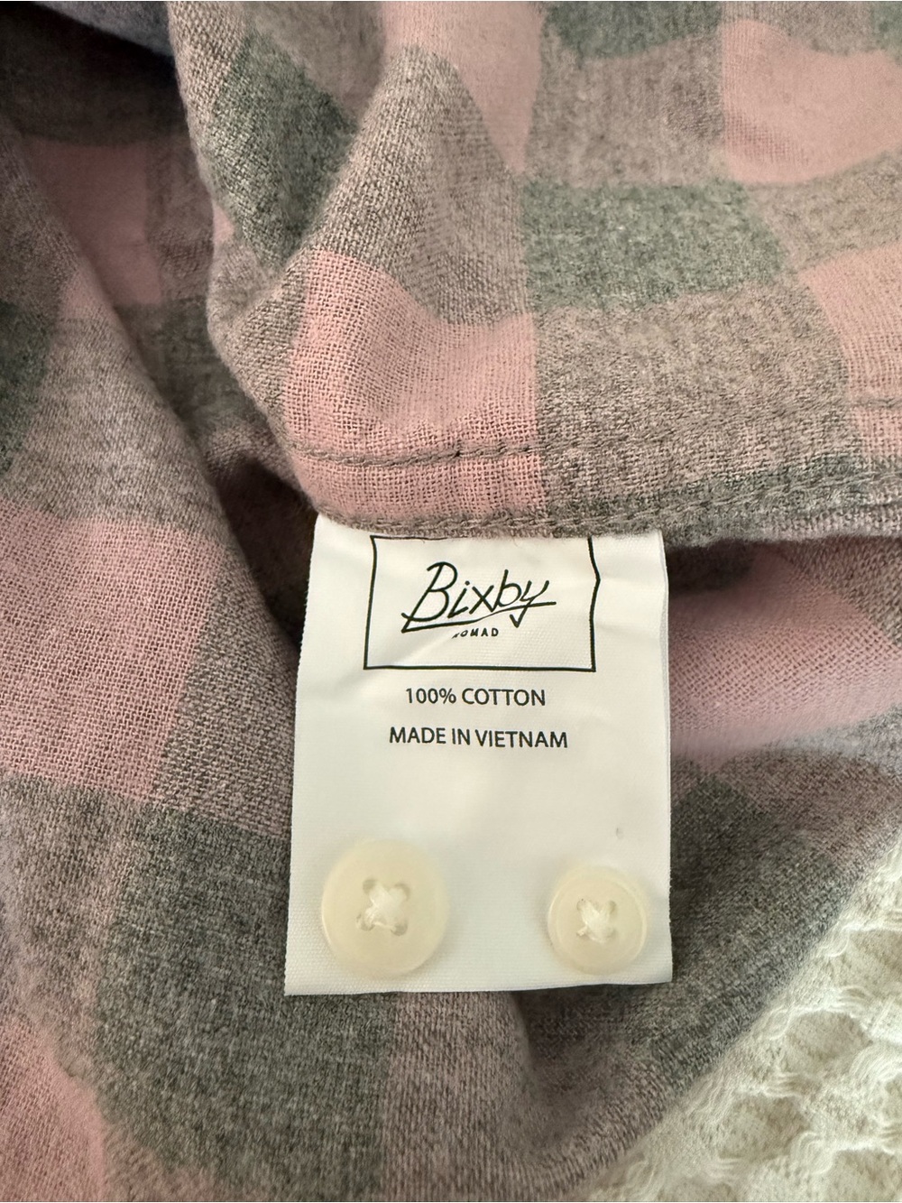 Bixby Long-Sleeve Pink & Gray Plaid Button-Down Shirt - Picture 3 of 4